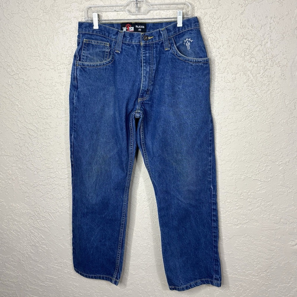 Saf-Tech Relaxed Fit Work Jeans Men's 32x30 Flame Resistant Denim Utility Ranch